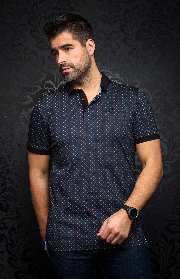 MEN'S AU NOIR BATTISTA BLACK POLO