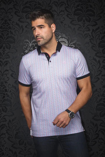 MEN'S AU NOIR COLTER PINK POLO