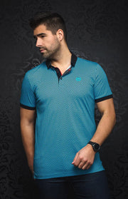 MEN'S AU NOIR DOMINGO TURQUOISE POLO