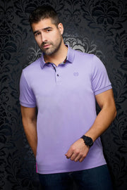 MEN'S AU NOIR EAGLE LAVENDER POLO