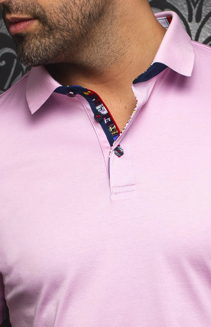 MEN'S AU NOIR EAGLE PINK POLO