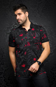 MEN'S AU NOIR ROMA BLACK/RED POLO