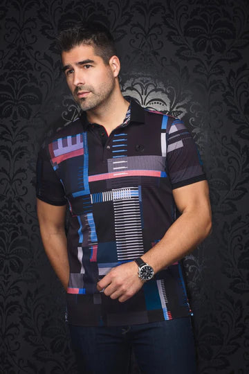 MEN'S AU NOIR SANREMO BLACK POLO