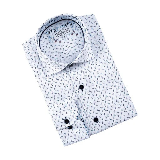 MEN'S 7 DOWNIE ST LS 581 A WHITE LONG SLEEVE SHIRT