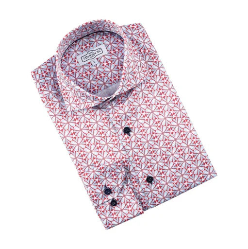 MEN'S 7 DOWNIE ST LS 557 RED LONG SLEEVE SHIRT