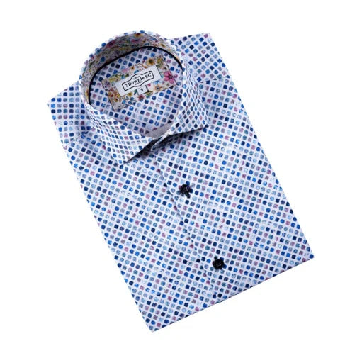 MEN'S 7 DOWNIE ST SS 778 BLUE SHORT SLEEVE SHIRT