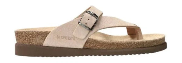 WOMEN'S MEPHISTO HELEN BEIGE SUEDE SANDAL