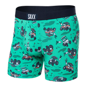 MEN'S SAXX VIBE OFF COURT CARTS/GREEN UNDERWEAR