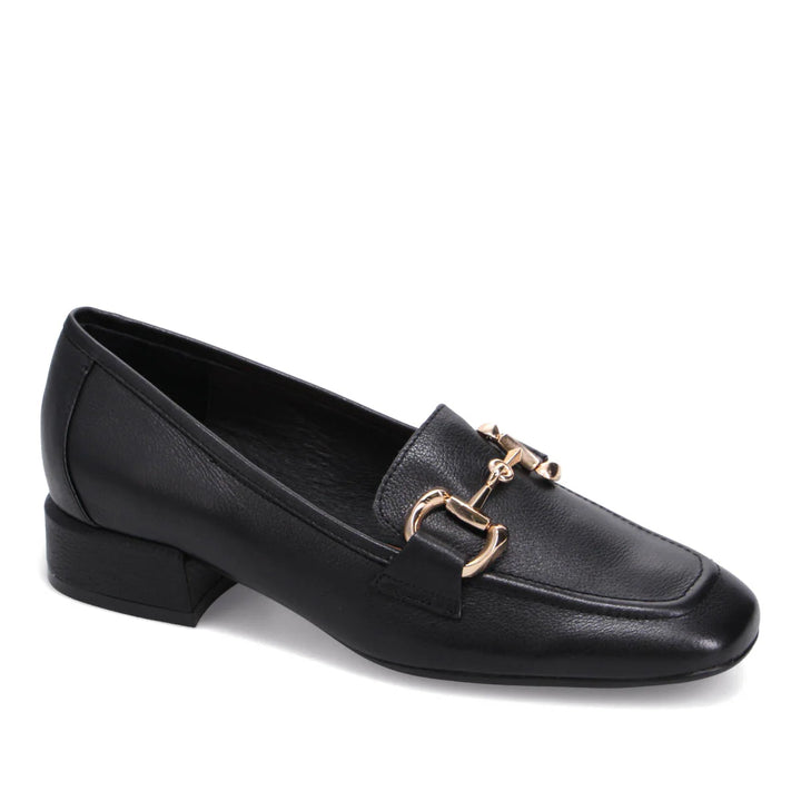 WOMEN'S DJANGO & JULIETTE VELAM BLACK LEATHER LOAFER