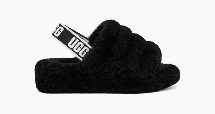 Women's Ugg Fluff Yeah/ Black Sandal|Slipper