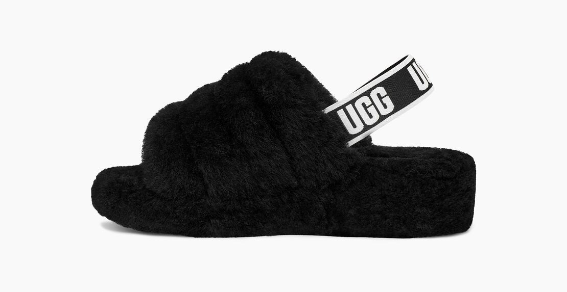 Women's Ugg Fluff Yeah/ Black Sandal|Slipper – Omars Shoes