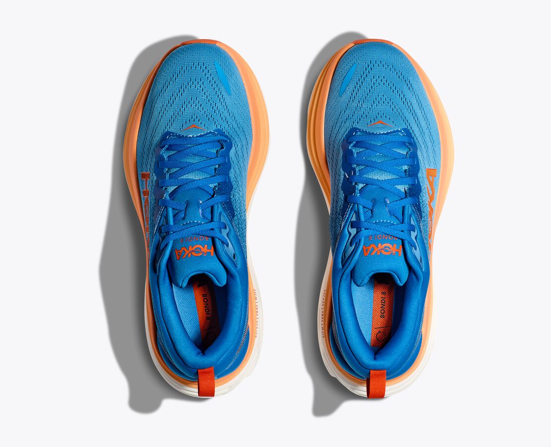 オーシャン・ブルー　　See MEN'S HOKA BONDI 8 COASTAL SKY/VIBRANT ORANGE RUNNING SHOE