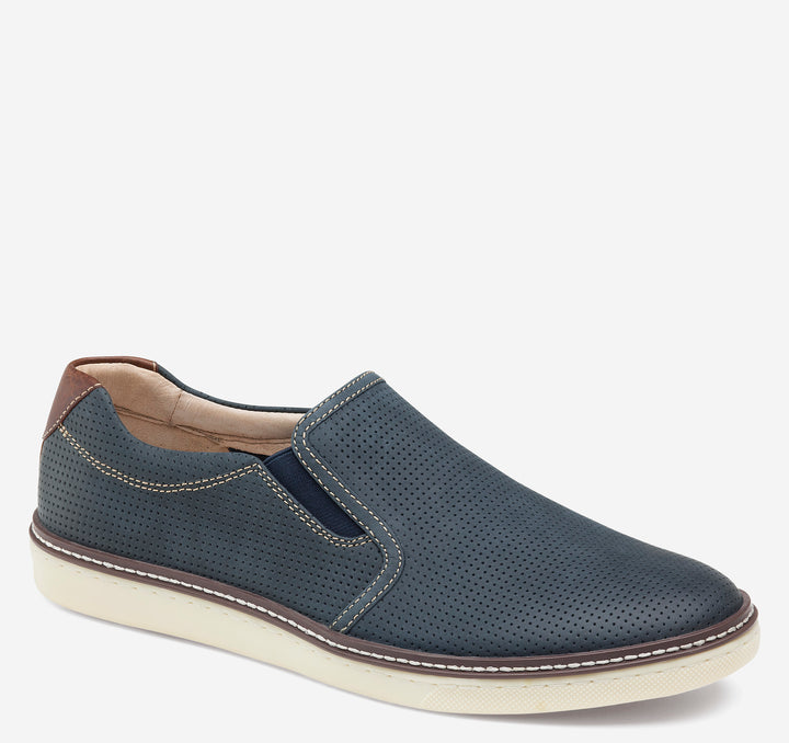 MEN'S JOHNSTON & MURPHY MCGUFFEY SLIP ON NAVY PERF