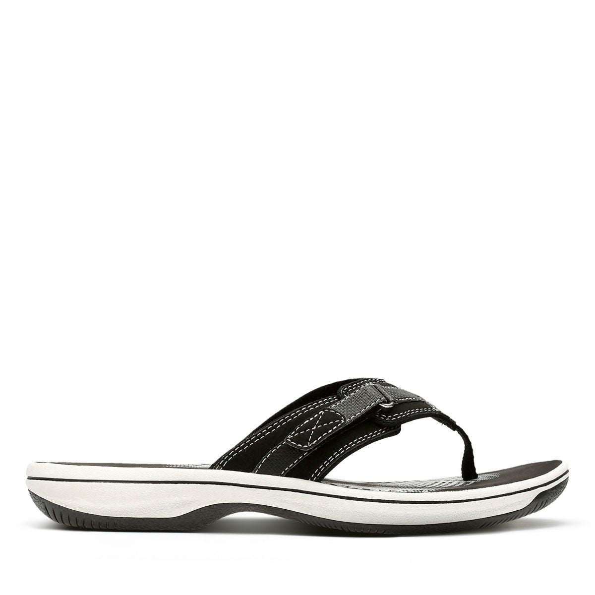 WOMEN'S CLARKS BREEZE SEA BLACK SANDAL – Omars Shoes