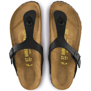 【美品】BIRKENSTOCK Gizeh 43 ブラック Gizeh Big Buckle Natural Leather Patent High Shine Black