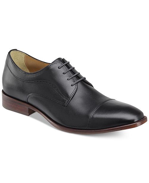 Men's Johnston & Murphy Mcclain Cap Toe/Black Shoe - Omars Shoes
