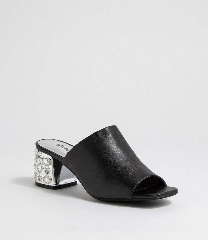 WOMEN'S DJANGO & JULIETTE PANSIE BLACK MULE