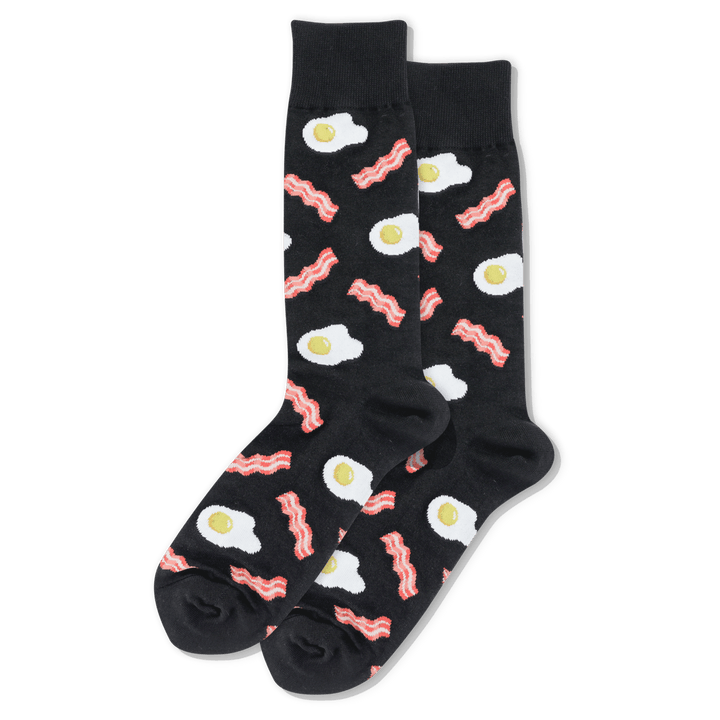 Men's Hot Sox Bacon and Eggs/Black Socks