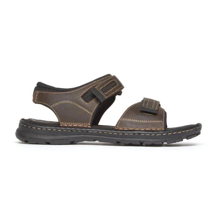 MEN'S ROCKPORT DARWYN ANKLE STRAP BROWN SANDAL