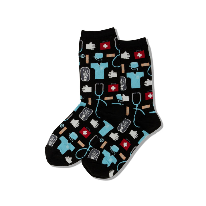 Women's Hot Sox Medical/Black Socks