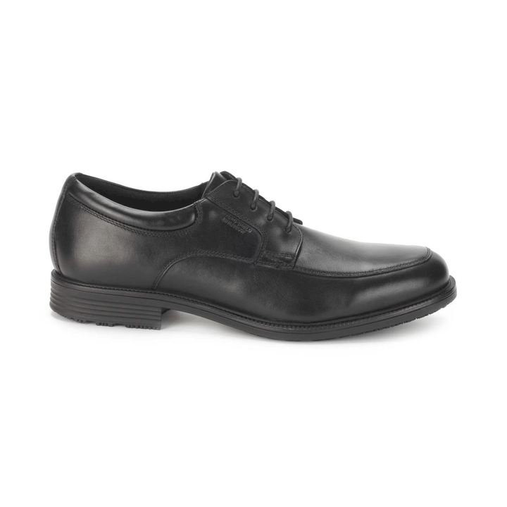 Men's Rockport Essential Details Apron Toe/ Black Dress Shoe - Omars Shoes
