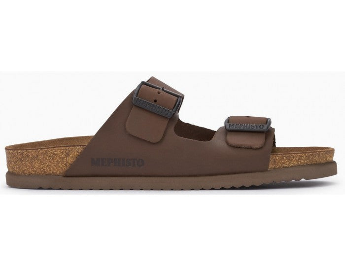Men's Mephisto Nerio/Dark Brown Sandal - Omars Shoes