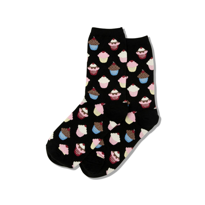Women's Hot Sox Cupcakes/Black Socks
